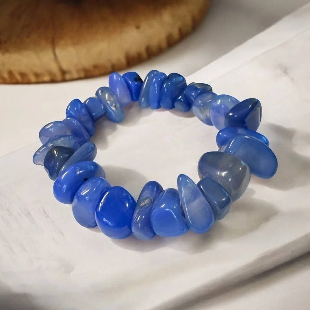 Blue Chalcedony Stretchy Bracelet
